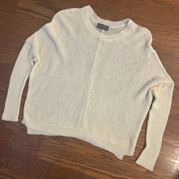 Wooden Ships Charlotte Crew Cotton Open Knit Sweater Size Medium Large - Picture 12 of 14